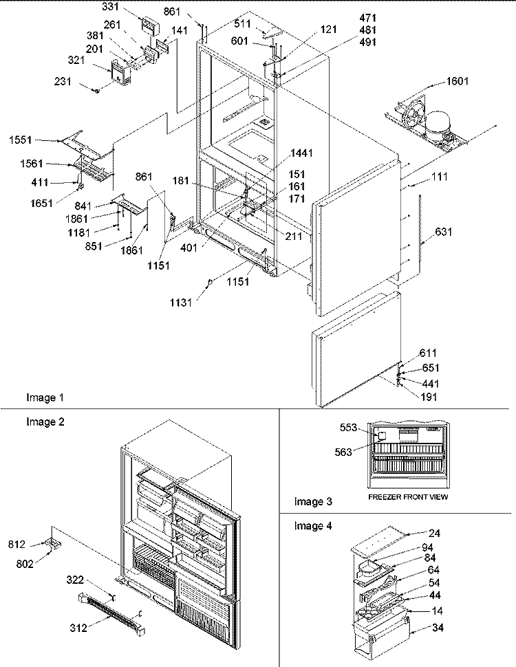 Controls, Hinges, & Accessories Diagram and Parts List for BRF520T1E P1321304W E Amana Refrigerator