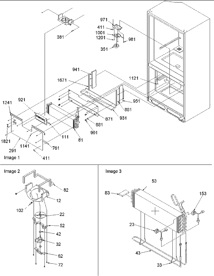 Evaporator Assy Diagram and Parts List for BRF520T1E P1321304W E Amana Refrigerator