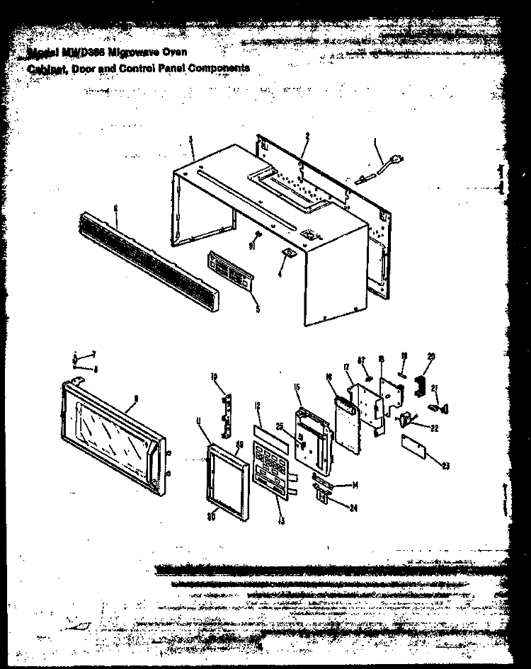 Page 1 Diagram and Parts List for MWD366  Caloric Microwave