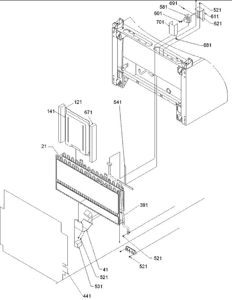 Condenser Assy and Voltage Box Diagram and Parts List for BRF520TE P1301501W E Amana Refrigerator