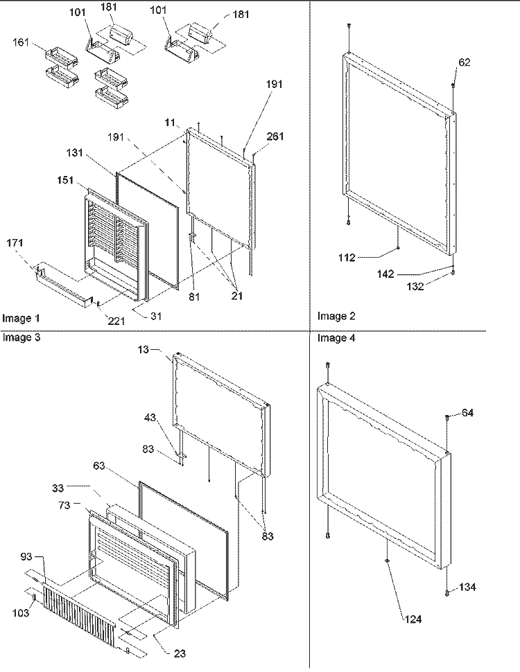 Door Assy Diagram and Parts List for BRF520TE P1301501W E Amana Refrigerator