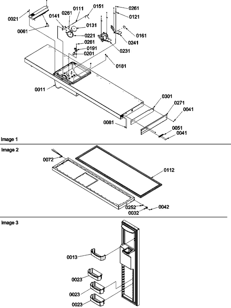 Freezer Door Diagram and Parts List for SBDE21VPSE-P1317202WE  Amana Refrigerator