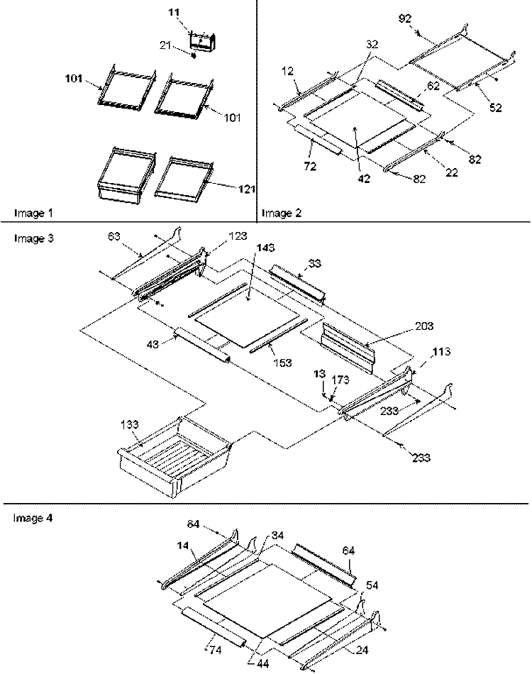 Refrig. Feature, Shelf, & Deli Assy Diagram and Parts List for BRD18V1C P1326501W C Amana Refrigerator