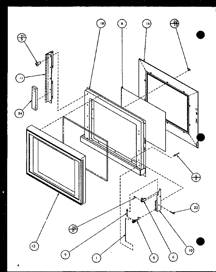 Page 1 Diagram and Parts List for CRSB460P P7769524M Amana Microwave