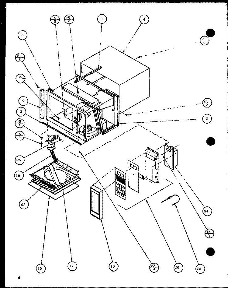 Page 2 Diagram and Parts List for CRSB460P P7769524M Amana Microwave