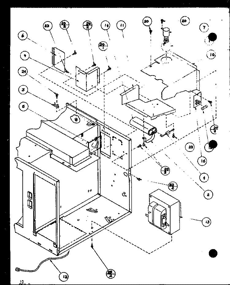 Page 4 Diagram and Parts List for CRSB460P P7769524M Amana Microwave