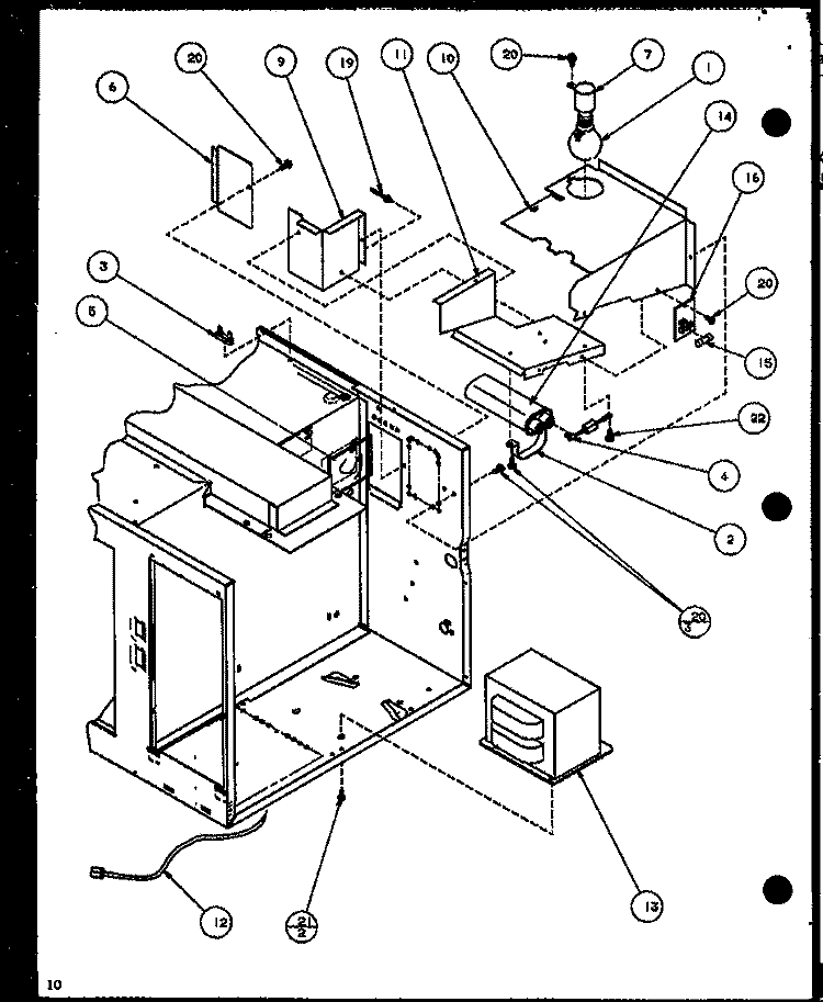 Page 4 Diagram and Parts List for R320T P7766538M Amana Microwave