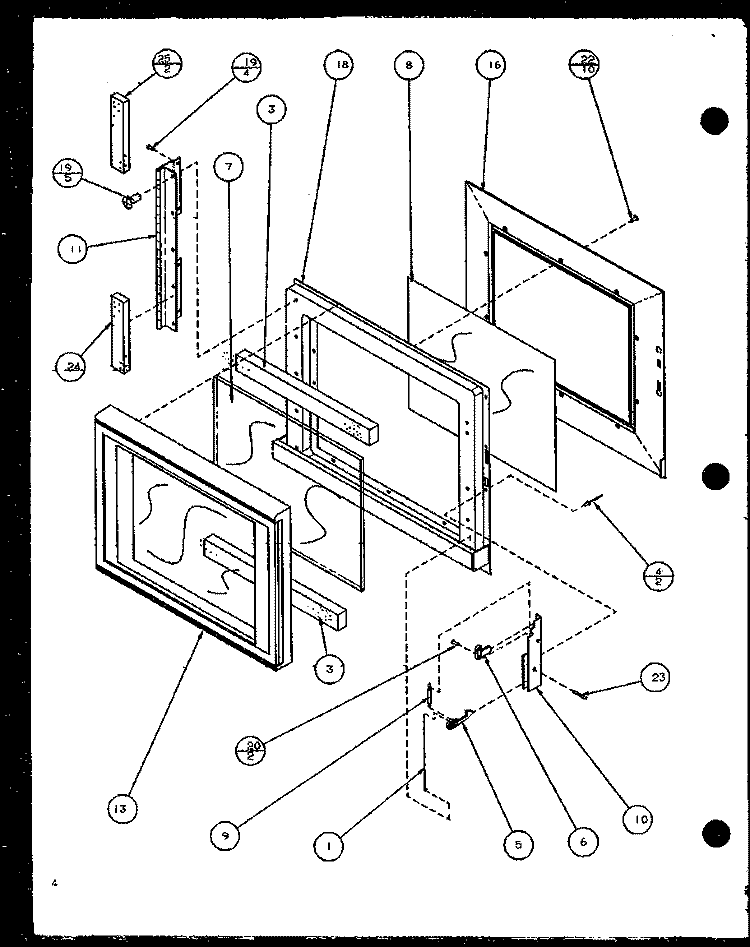 Page 1 Diagram and Parts List for CRS458P P7769522M Crosley Microwave