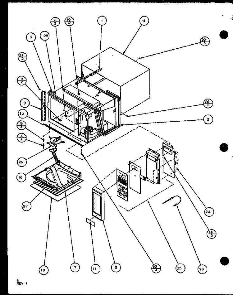 Page 2 Diagram and Parts List for CRS458P P7769522M Crosley Microwave