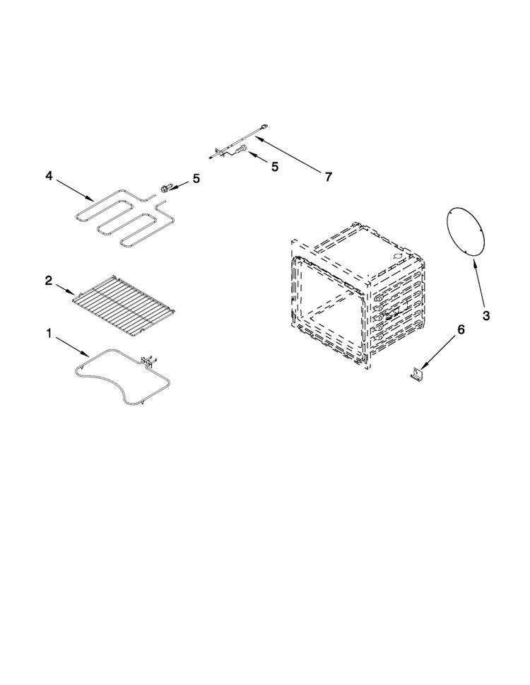Internal Oven Parts Diagram and Parts List for MEW5530DDS10  Maytag Wall Oven