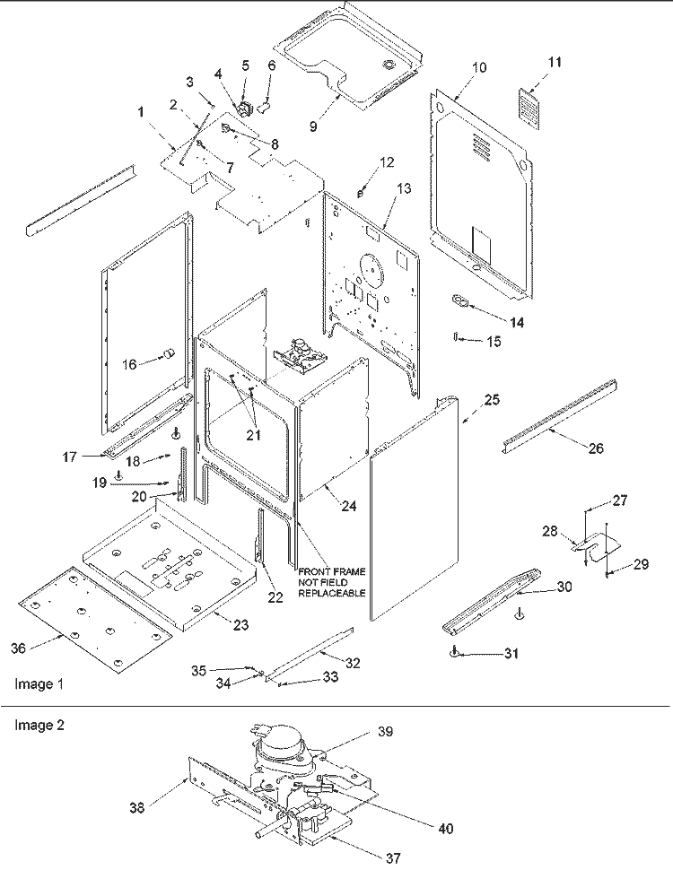 Cabinet Diagram and Parts List for ARRS6550E P1130691N E Amana Range