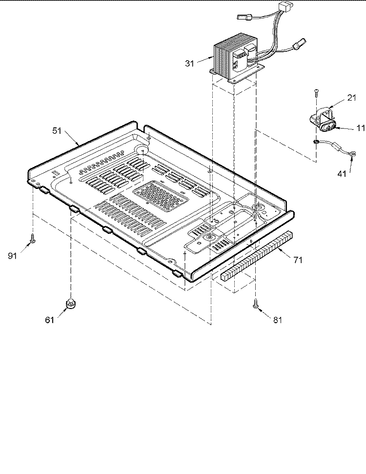 Base Diagram and Parts List for ACM0720AB PACM0720AB0 Amana Microwave