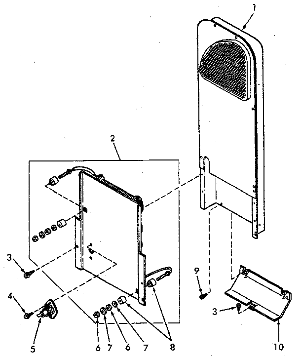 Heater Box Diagram and Parts List for NE6613L43828  Speed Queen Dryer
