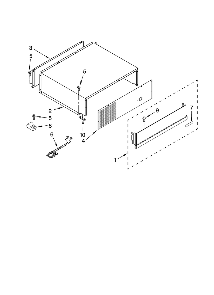 Top Grille And Unit Cover Parts Diagram and Parts List for JF42SEFXDB00  Jenn-Air Refrigerator