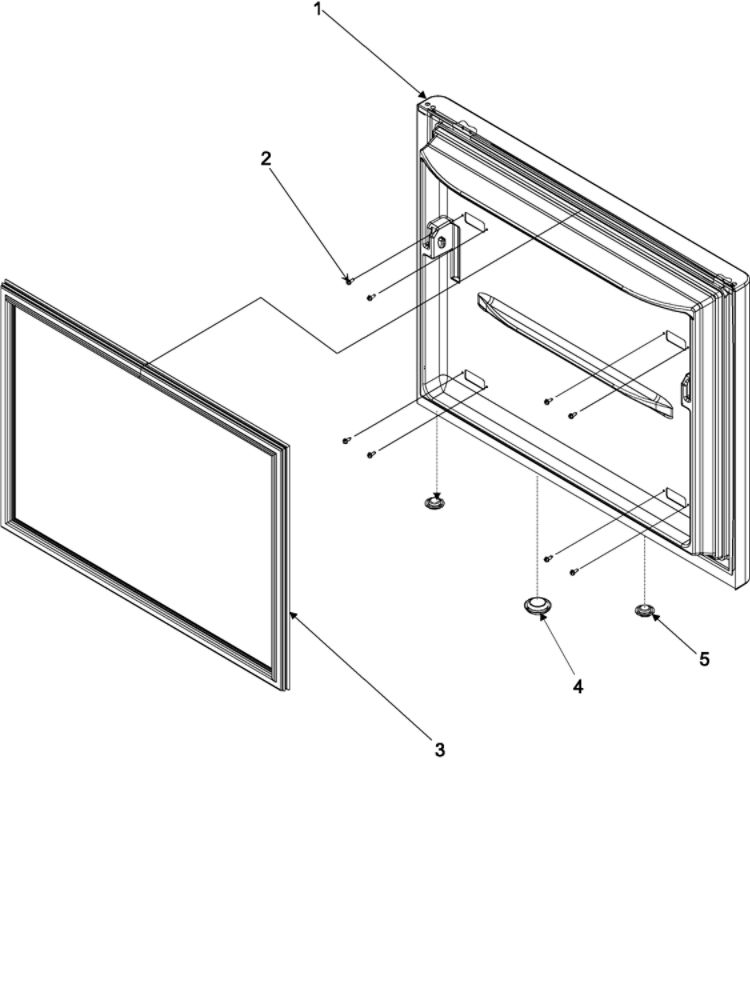 Freezer Door Diagram and Parts List for AFD2535DEW0  Amana Refrigerator