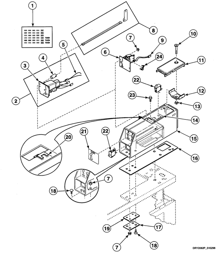 Meter Case Diagram and Parts List for SDG409QF  Speed Queen Dryer