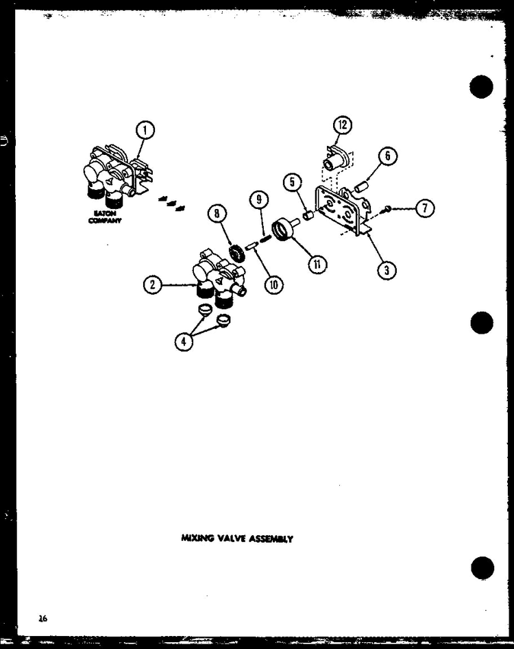 Section 2 Diagram and Parts List for LWD773 P1110501W Amana Washer