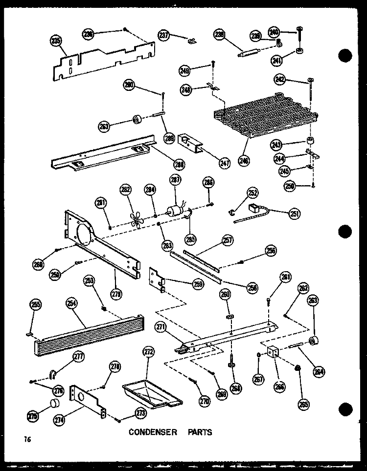 CONDENSER PARTS Diagram and Parts List for BC20W P6023511W Amana Refrigerator