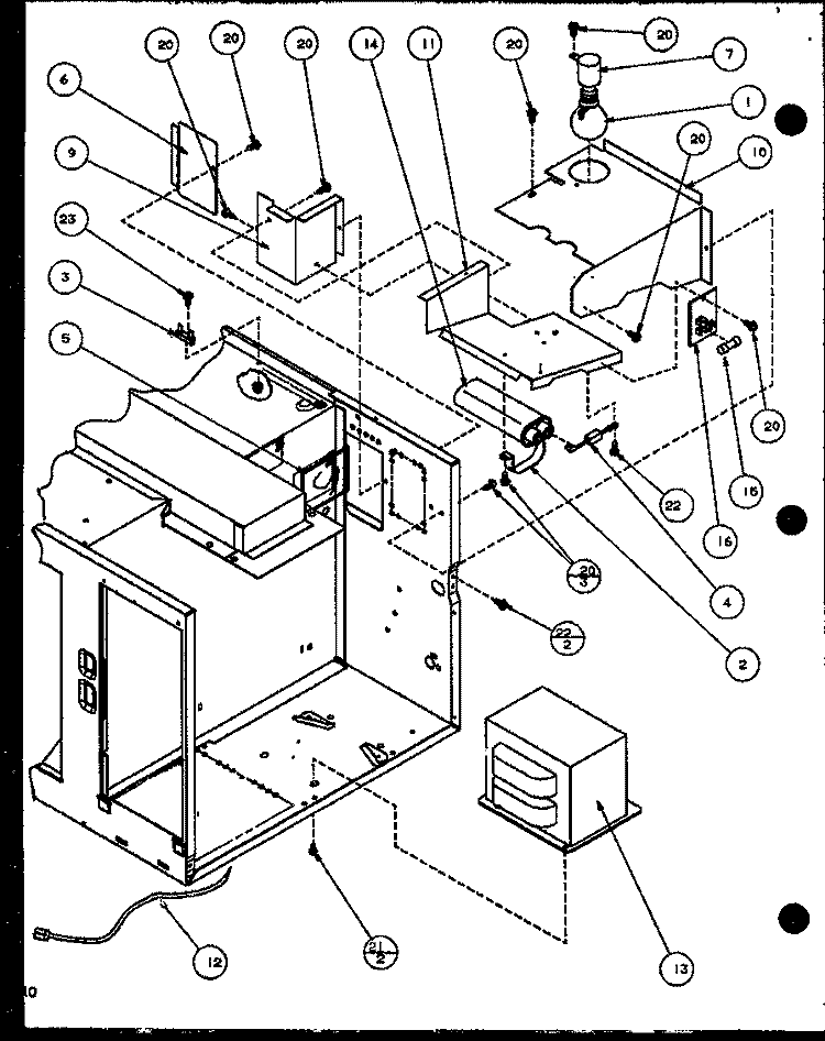 Page 4 Diagram and Parts List for R310T P7766529M Amana Microwave