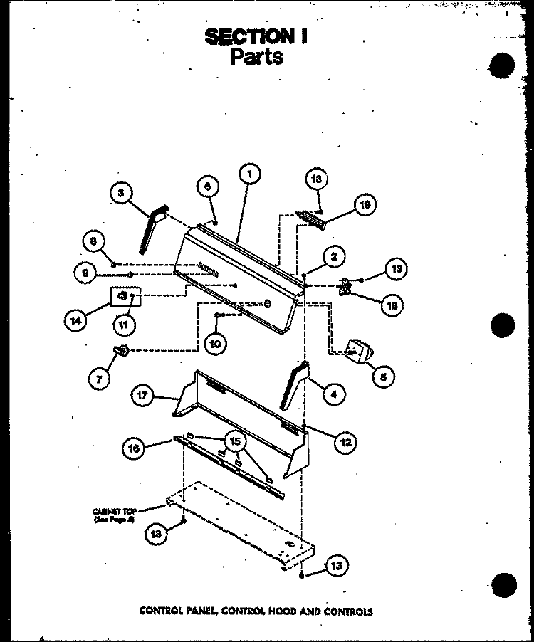 CONTROL PANEL Diagram and Parts List for TGA400 P7575204W Amana Dryer