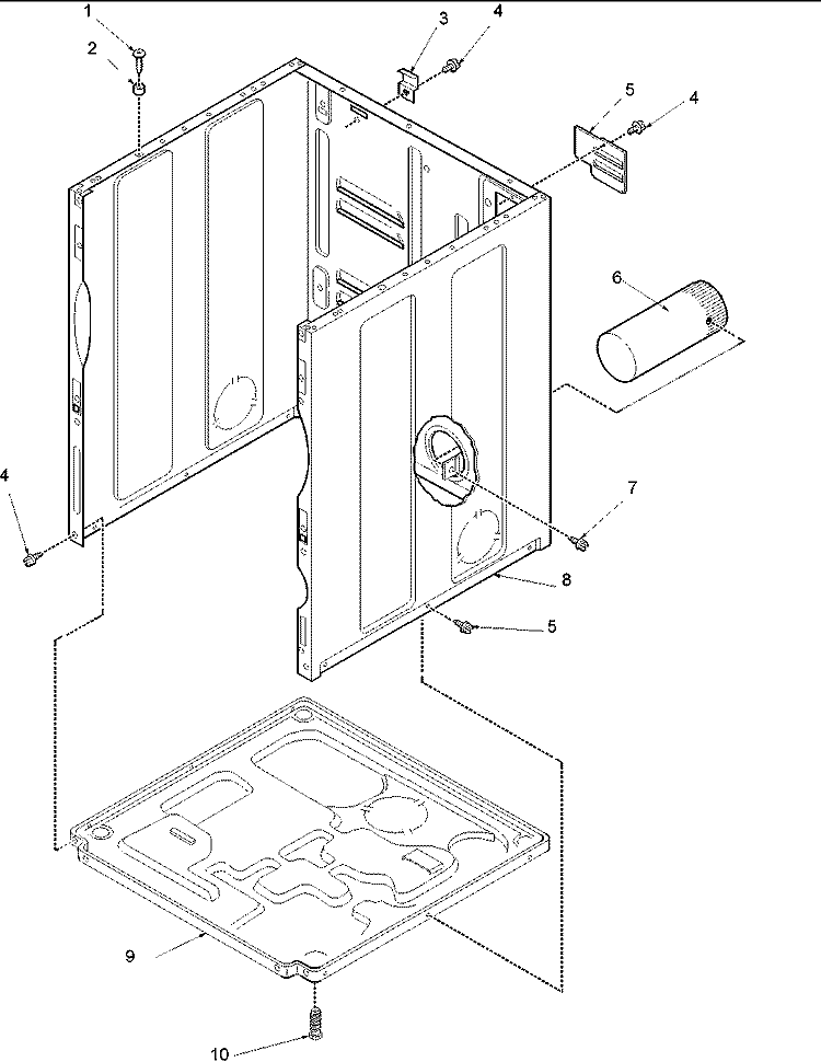 CABINET AND BASE Diagram and Parts List for ALG443RAW PALG443RAW1 Amana Dryer