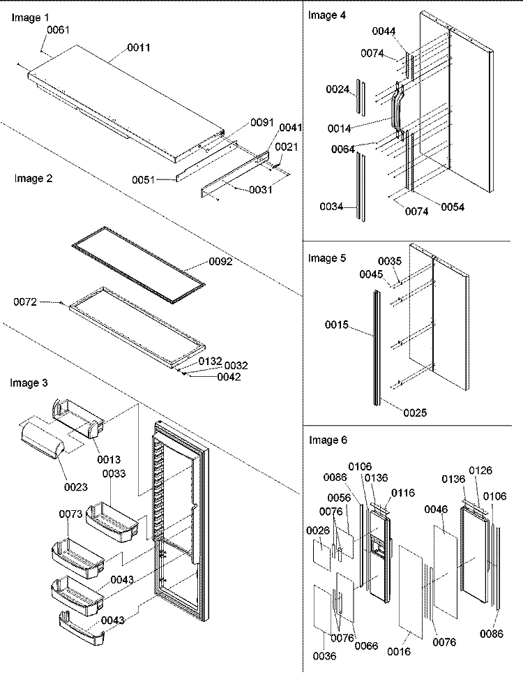 Refrigerator Door Trim Diagram and Parts List for SRD26VPE P1315204W E Amana Refrigerator
