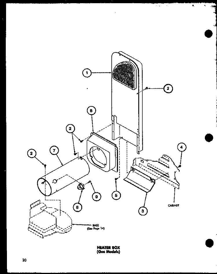 HEATER MODELS) Diagram and Parts List for TGA400 P7704105W Amana Dryer