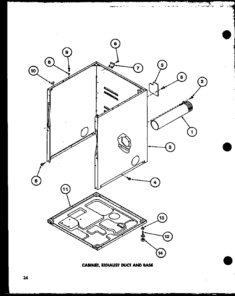 CABINET Diagram and Parts List for TGA400 P7704105W Amana Dryer