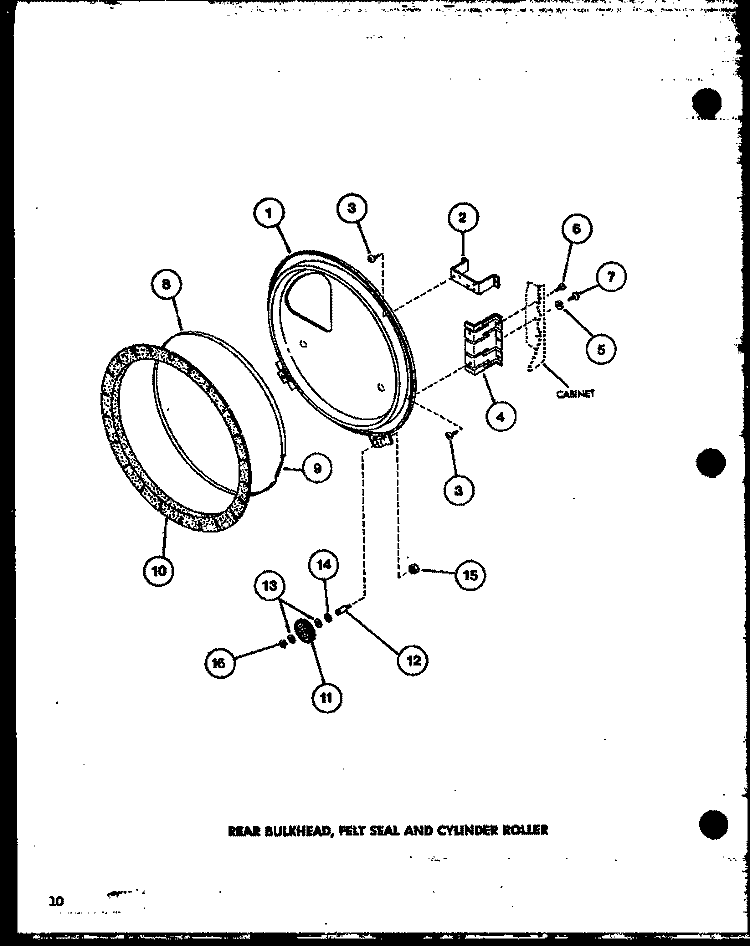 REAR BULKHEAD Diagram and Parts List for LG2911 P7804804W W Amana Dryer