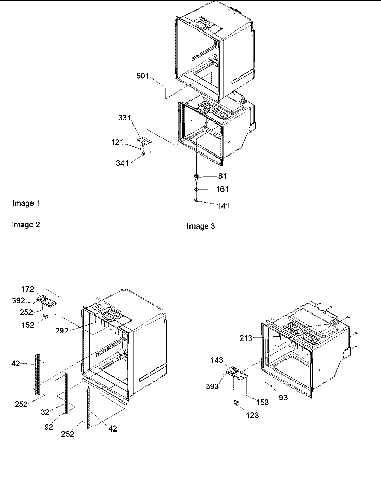 Light Switches & Drain Funnel Diagram and Parts List for BR18V1S P1320707W S Amana Refrigerator