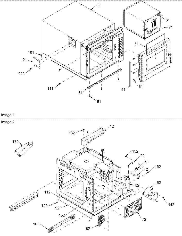 OUTERCASE & ELECTRICAL Diagram and Parts List for ACE230 P1324403M Amana Microwave