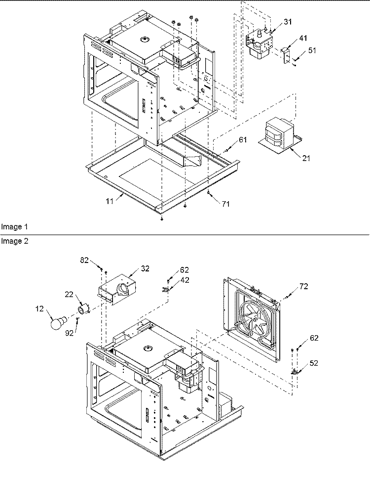 BASE & HEATER BOX Diagram and Parts List for ACE230 P1324403M Amana Microwave