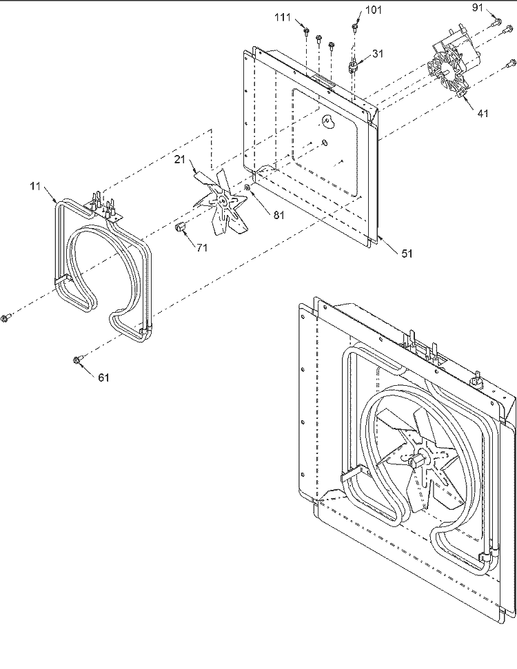 HEAT BOX Diagram and Parts List for ACE230 P1324403M Amana Microwave