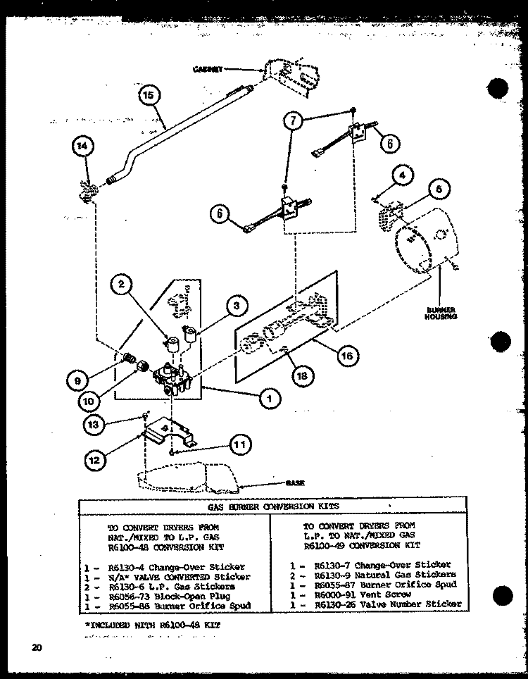 Page 9 Diagram and Parts List for LG2911 P7804804W W Amana Dryer