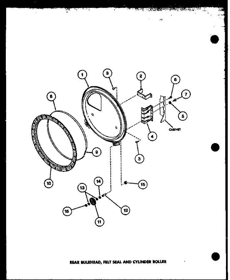REAR BULKHEAD Diagram and Parts List for LG2401 P7762205W W Amana Dryer