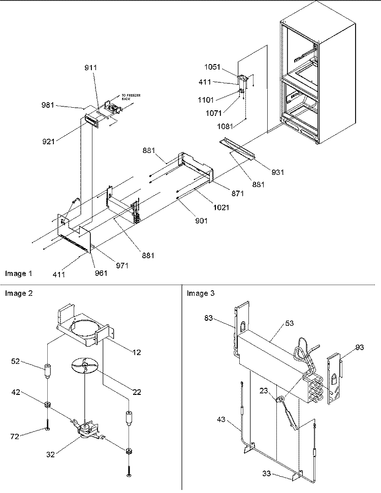 Evaporator & Freezer Control Assy Diagram and Parts List for BR18V2S P1320708W S Amana Refrigerator