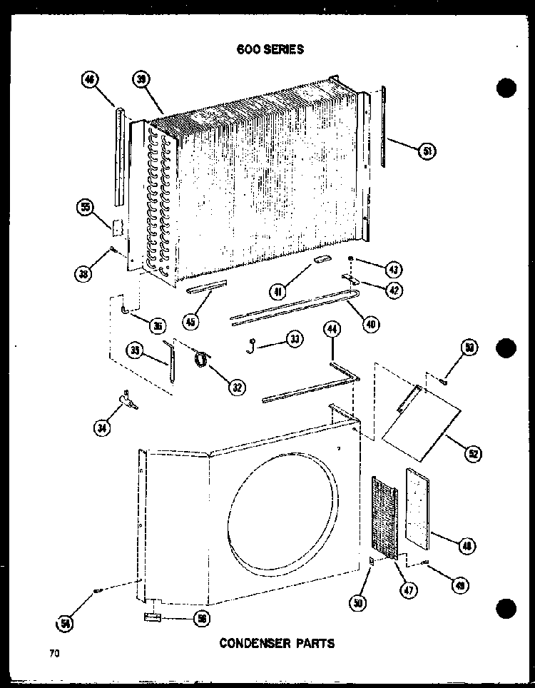 Condenser Parts Diagram and Parts List for 212D-3JM P54655-43R Amana Air Conditioner