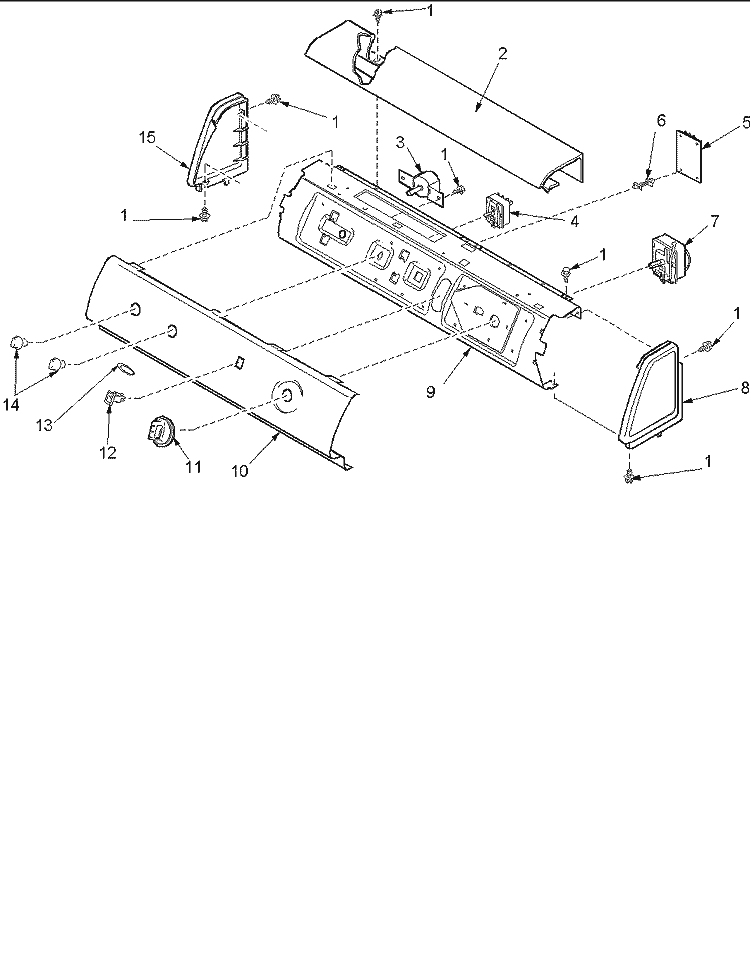 CONTROL PANEL Diagram and Parts List for ALE866SAW PALE866SAW Amana Dryer