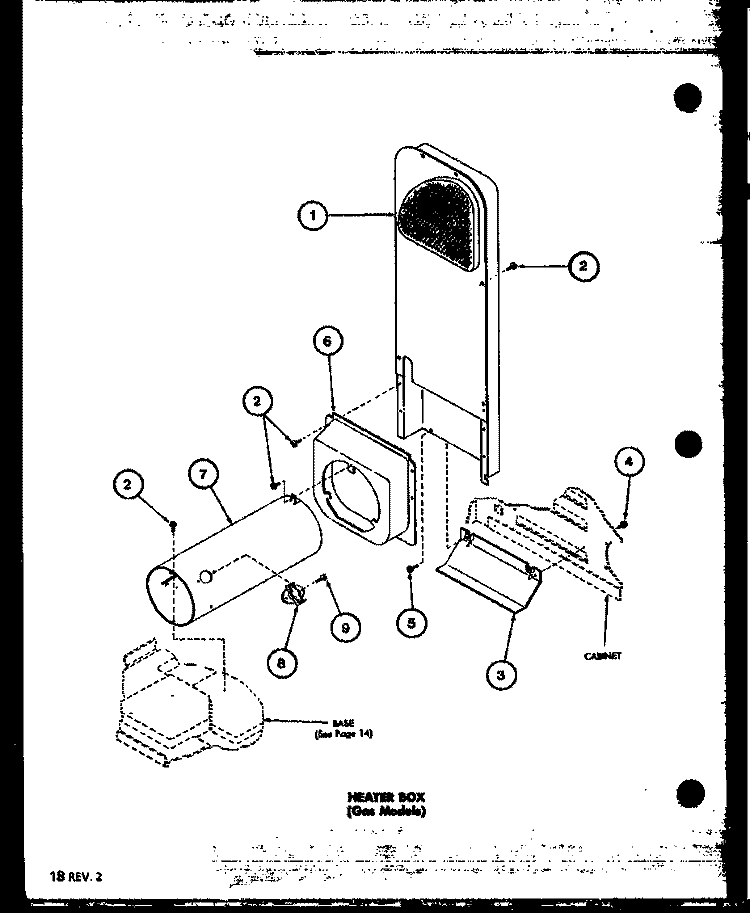 HEATER BOX (GAS MODELS) Diagram and Parts List for LGD451 P7762210W W Amana Dryer