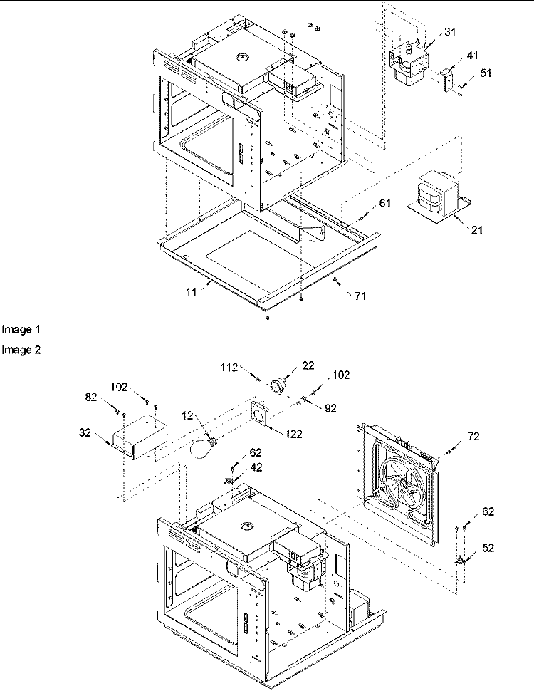 BASE & HEATER BOX Diagram and Parts List for ACE530 P1325902M Amana Microwave