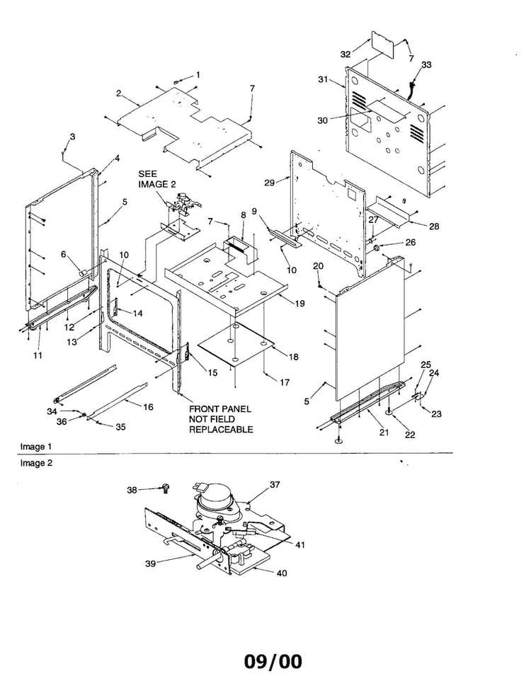 Cabinet Diagram and Parts List for ARG7800E-P1143355NE  Amana Range
