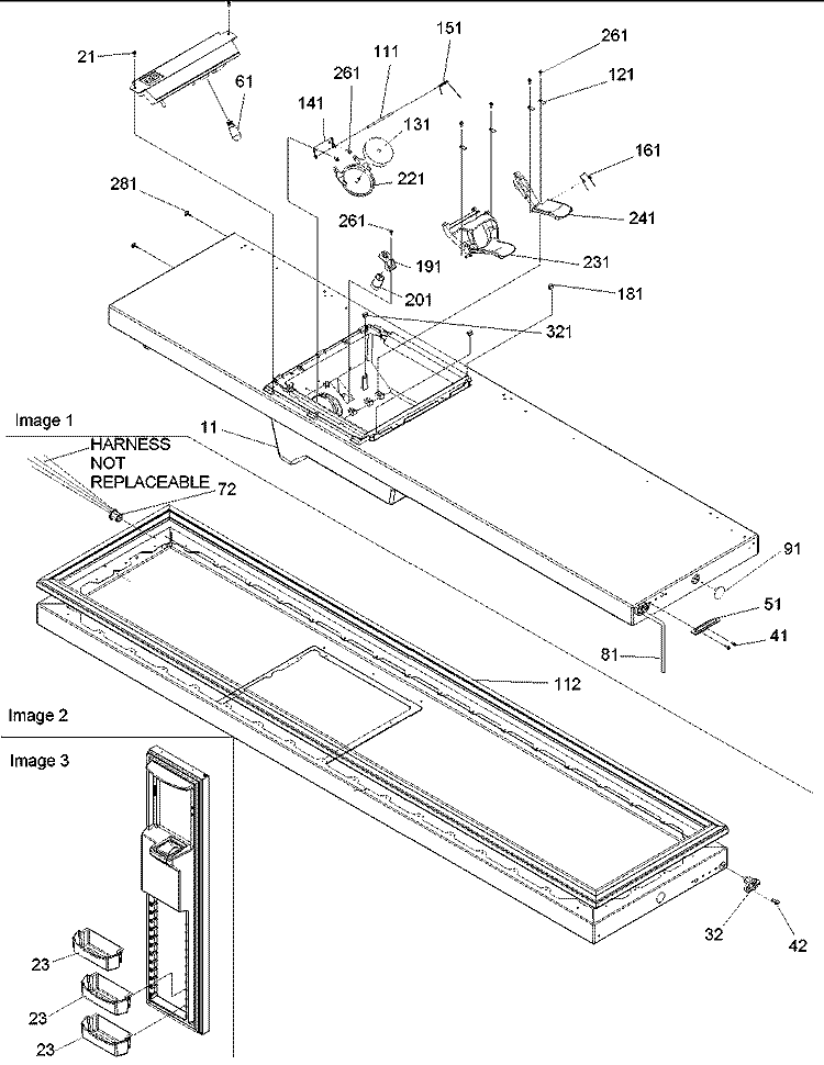 Freezer Door Diagram and Parts List for ARS266XAW PARS266XAW0 Amana Refrigerator