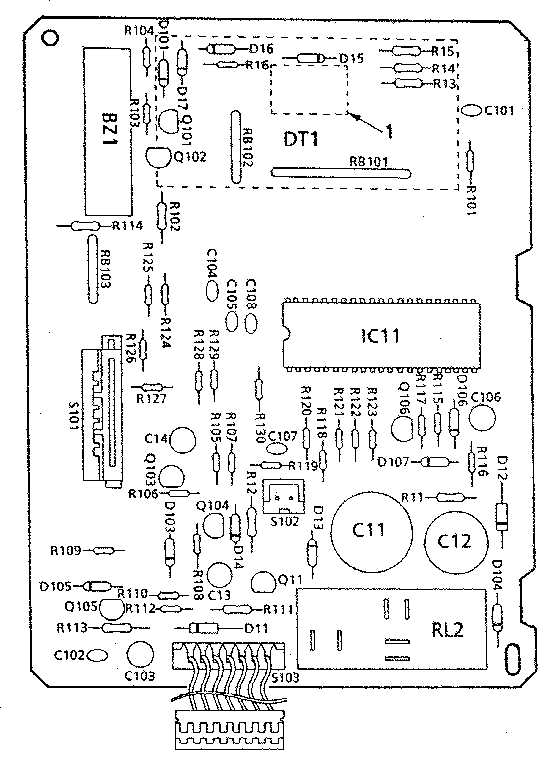 Power And Control Circuit Board Diagram and Parts List for 5678821880  Kenmore Microwave