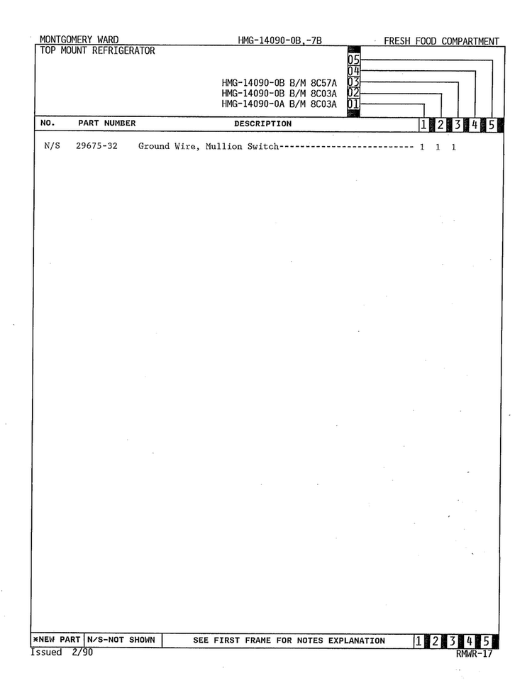 Fresh Food Compartment Page 3 Diagram and Parts List for 14090A  Admiral Refrigerator
