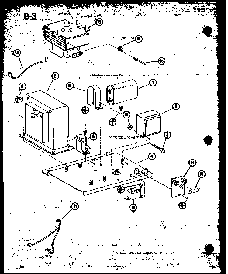 Section 7 Diagram and Parts List for RL6-5 P76250-2M Amana Microwave