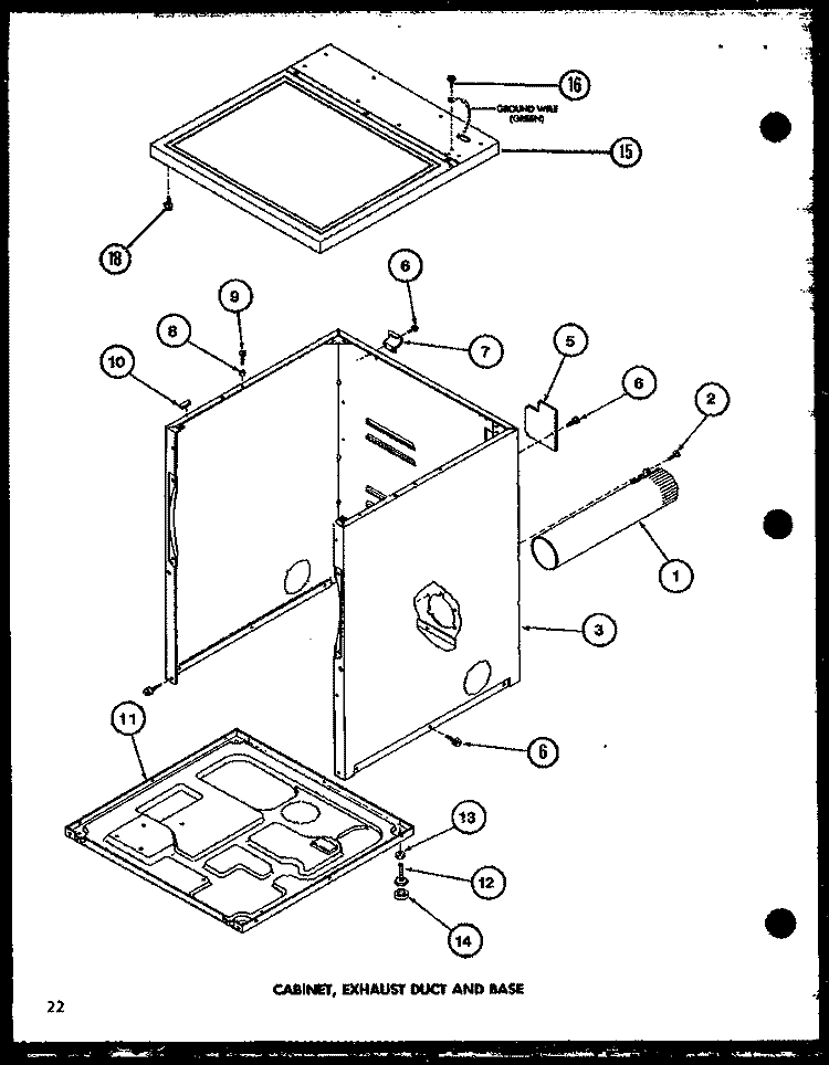 CABINET Diagram and Parts List for LG1112 P7762216W W Amana Dryer
