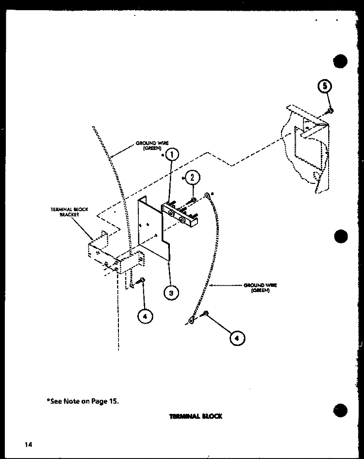 TERMINAL BLOCK Diagram and Parts List for LE2902 P7804825W Amana Dryer