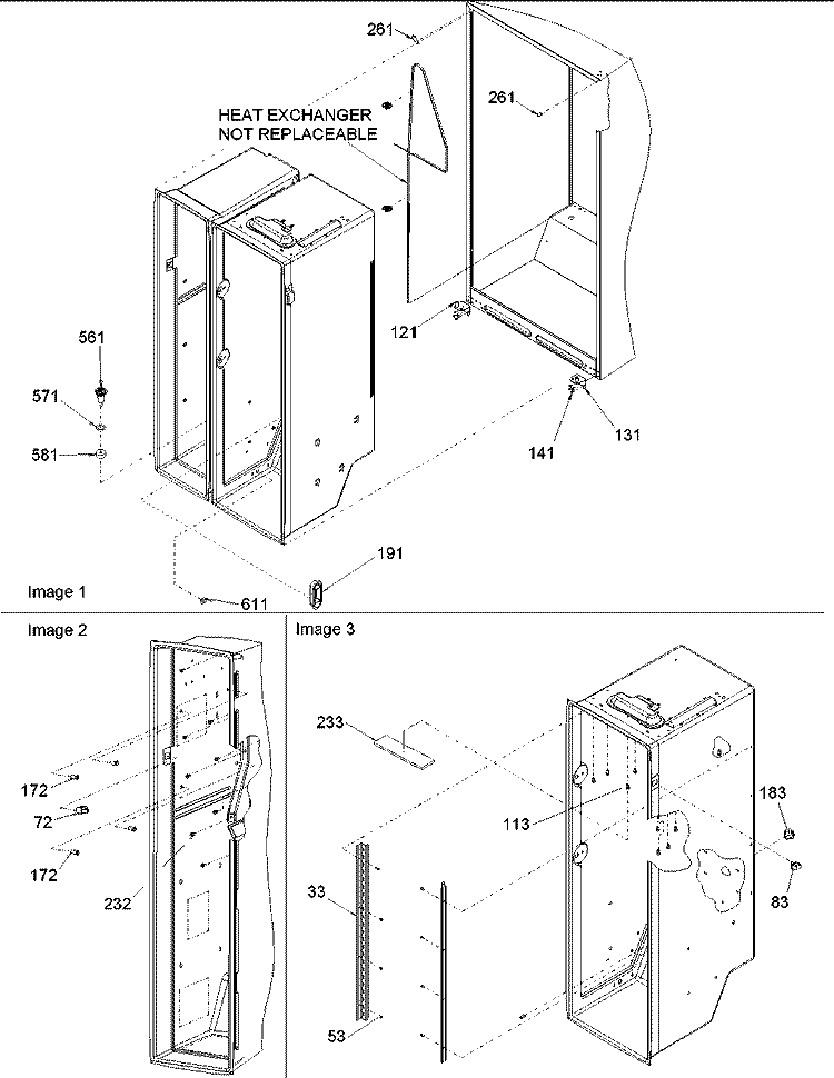 Cabinet Parts Diagram and Parts List for ARS266RBB PARS266RBB0 Amana Refrigerator