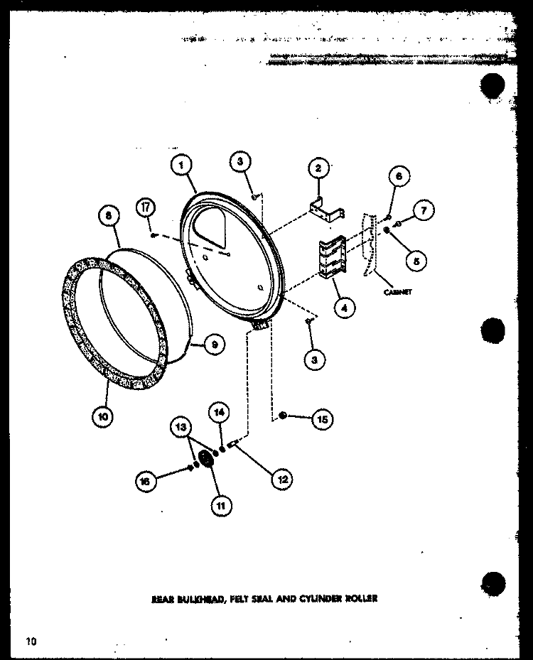 REAR BULKHEAD Diagram and Parts List for LG2412 P7762228W W Amana Dryer