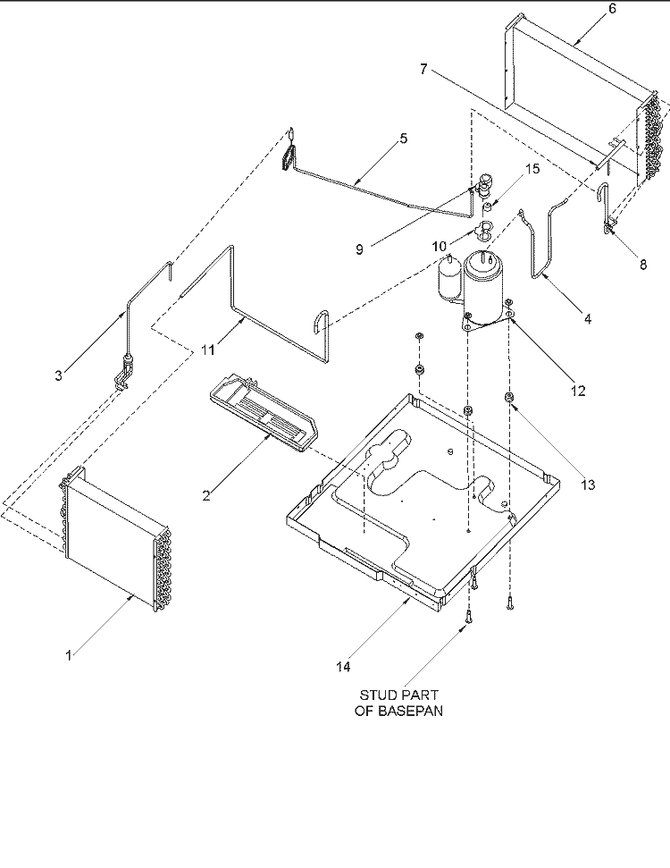 CHASSIS ASSEMBLY Diagram and Parts List for AAC182SRA PAAC182SRA0 Amana Air Conditioner